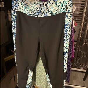 Blue Leopard Print Leggings